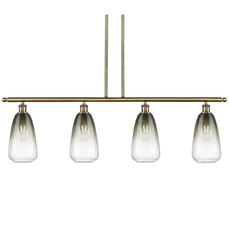 Innovations Lighting 516-4I-14-48 Brookhaven Almond Linear Brookhaven - Antique Brass / Slate