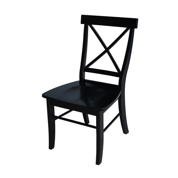 International Concepts Black X-back Dining Chairs (Set of 2). Opens flyout.