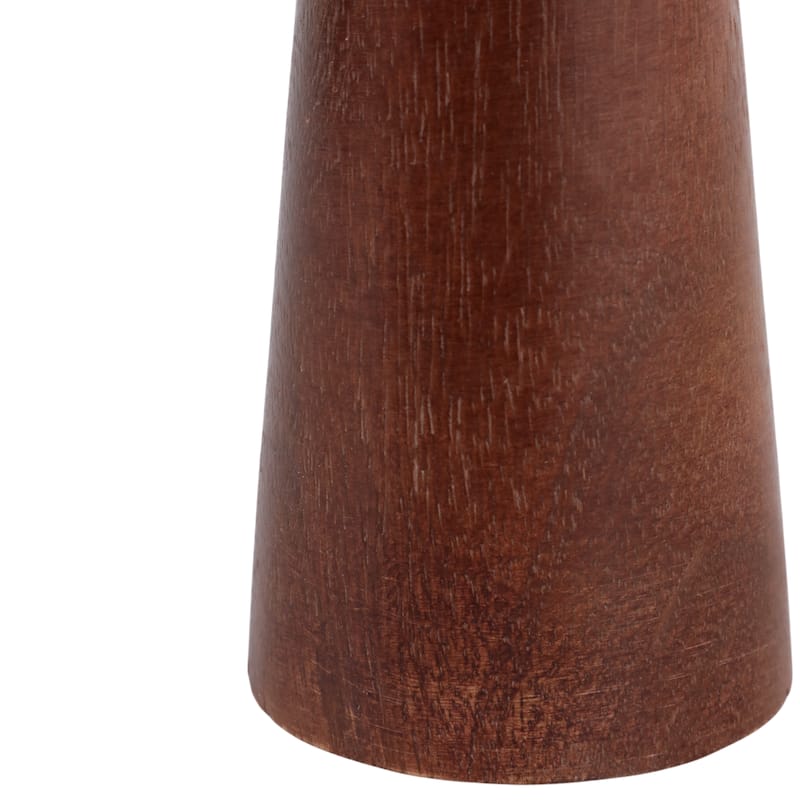 Mango Wood Pillar and Taper Candle Holders Sculptural Turned Design
