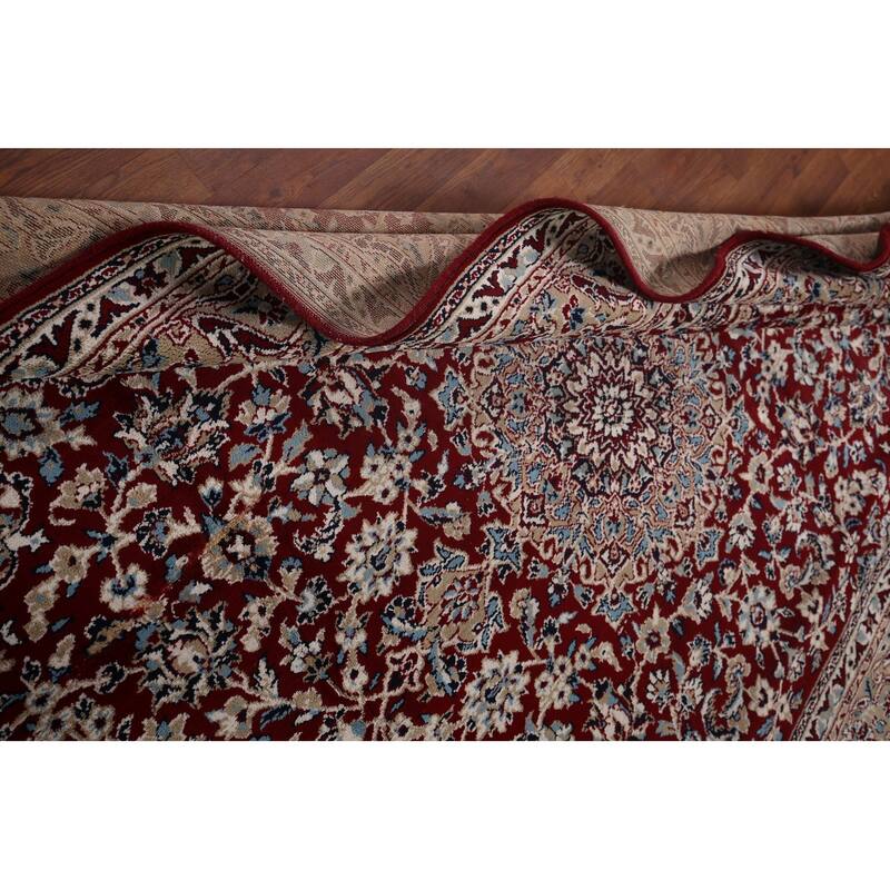 Traditional Floral Mashad Turkish Area Rug Machine Made Carpet - 6'6" x 9'7"