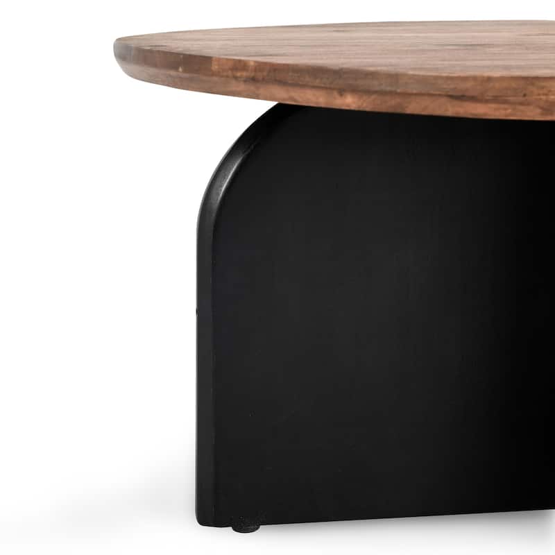 Classic Home Penelope Mango Wood Two-Tone Coffee Table