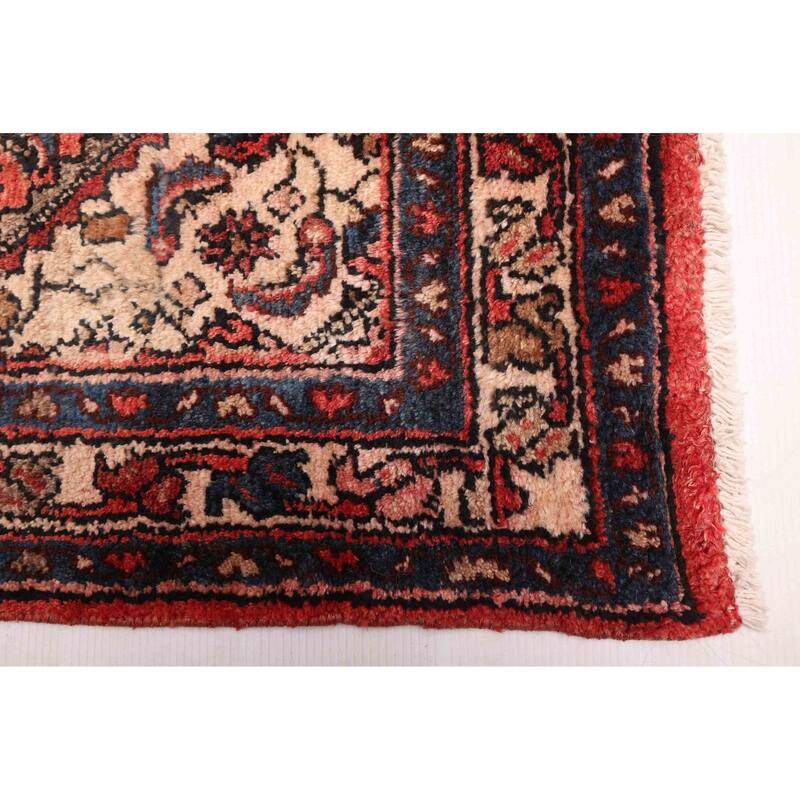 ECARPETGALLERY Hand-knotted Andelz Red Wool Rug - 3'5 x 13'5
