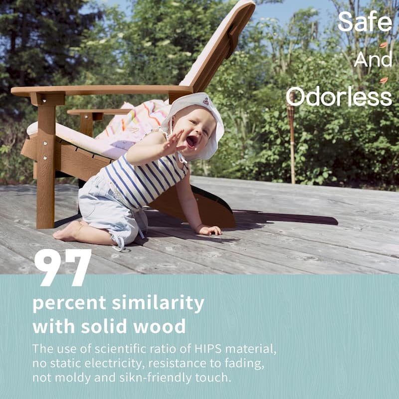 WINSOON All Weather HIPS Outdoor Plastic Adirondack Chairs