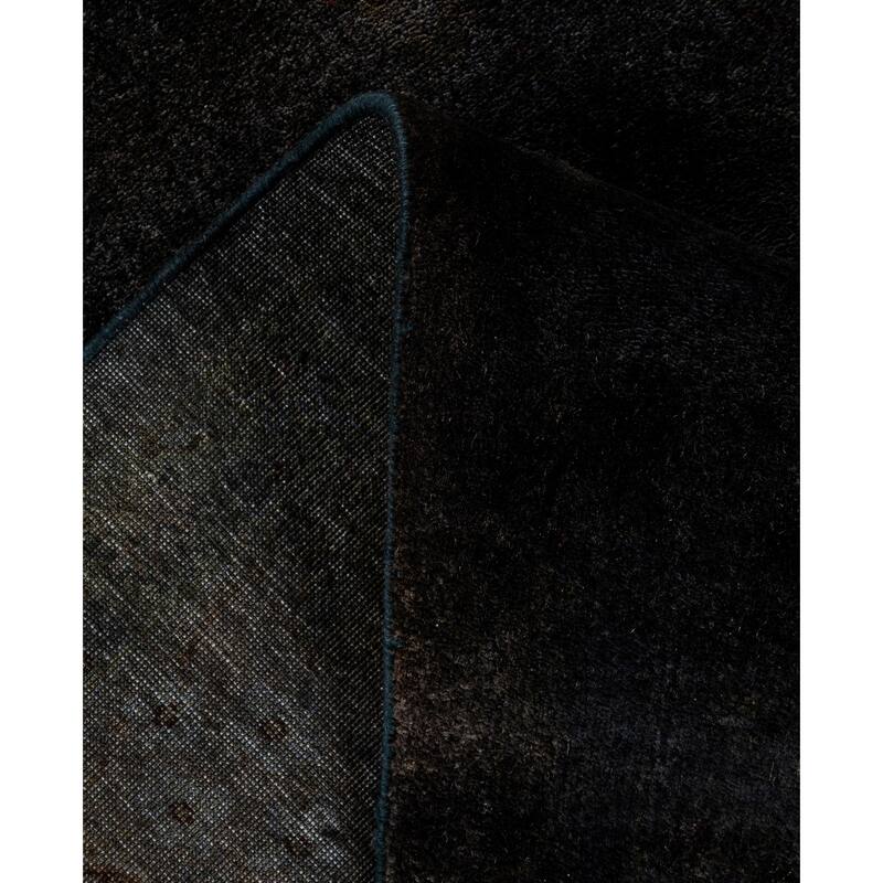 Overdyed One-of-a-Kind Hand-Knotted Area Rug - Black - 9' 3" x 12' 2"