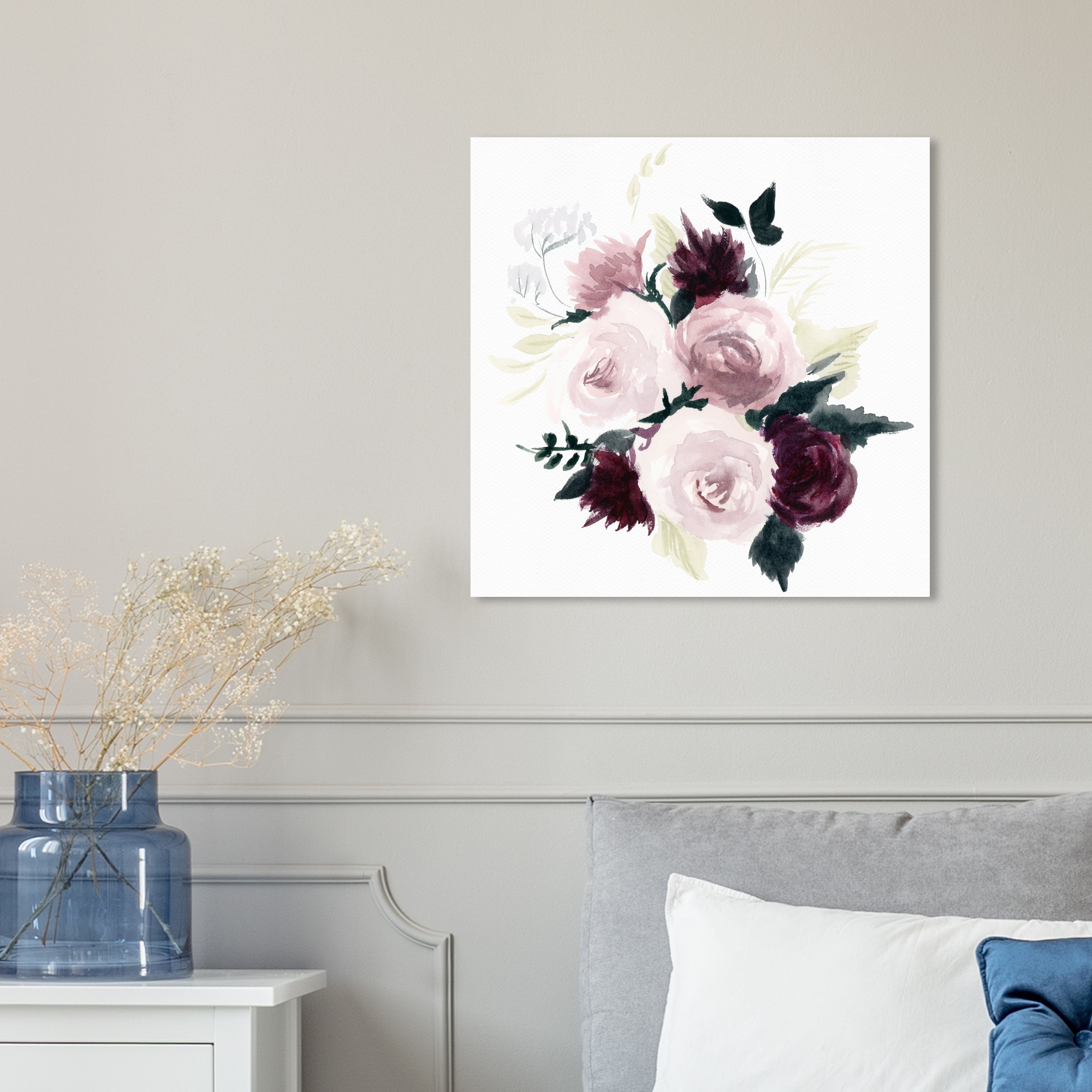 Oliver Gal 'Season Flowers' Floral and Botanical Wall Art Canvas Print Florals - Pink, White