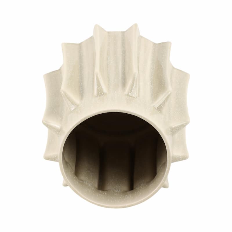 Ceramic Vase with Sculptural Swirl Design and Textured Detailing