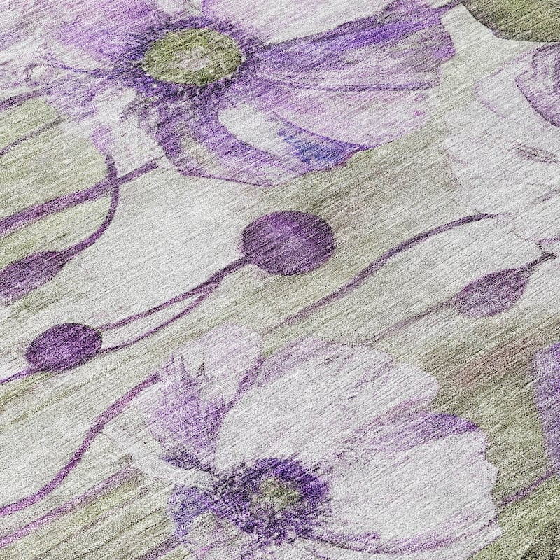 HomeRoots Floral Transitional Rectangle Outdoor Rug