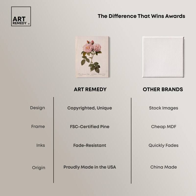 Damask Rose Canvas by Art Remedy, Gallery Wrapped