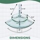 preview thumbnail 4 of 15, Talula 25 Inch Clear Glass Corner Vessel Sink with Faucet, Drain and Towel Bar - Renovators Supply