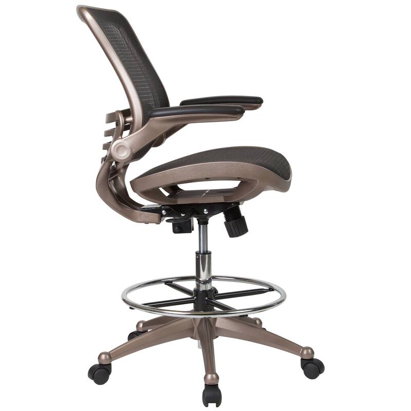 Mid-Back Swivel Office Chair with Adjustable Foot Ring
