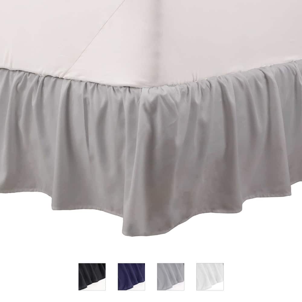 Martex 100% Microfiber Dust Ruffle Hotel Quality 16" Drop Bed Skirt