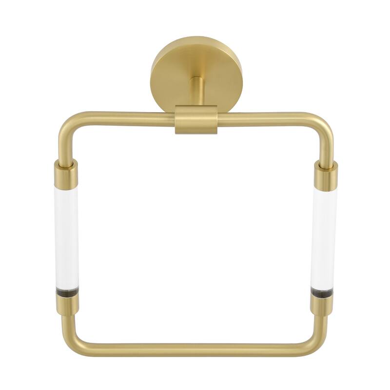 Swiss Madison SM-ATR10 Verre 7-1/2" Wall Mounted Towel Ring - Brushed Gold