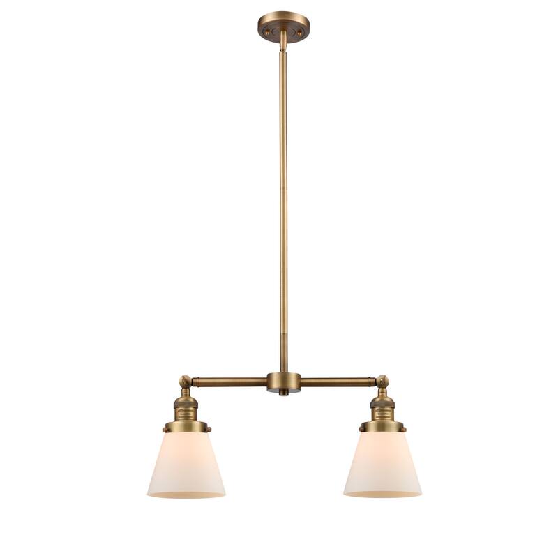 Innovations Lighting Small Cone 2 Light 21" Wide Linear Chandelier