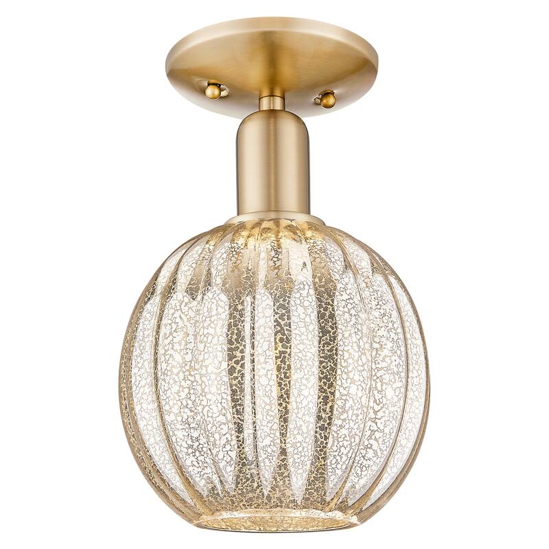 Innovations Lighting 716-1C-G458-7ME Preston 7" Wide Semi-Flush Globe
