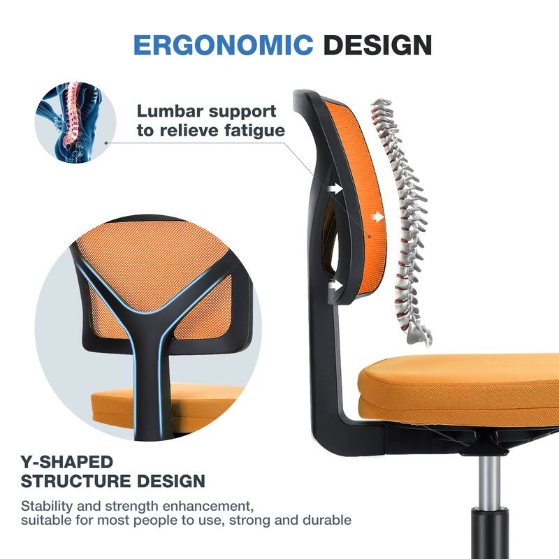 Compact Low Back Swivel Task Chair with Adjustable Height & Wheels