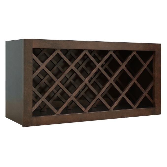 Sunny Wood SHW3015WR Shaker Hill 30/"x15/" Wine Bottle Rack Wall Cabinet