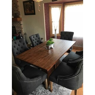 Shop Yen Contemporary 63-inch Long Acacia Wood Dining ...