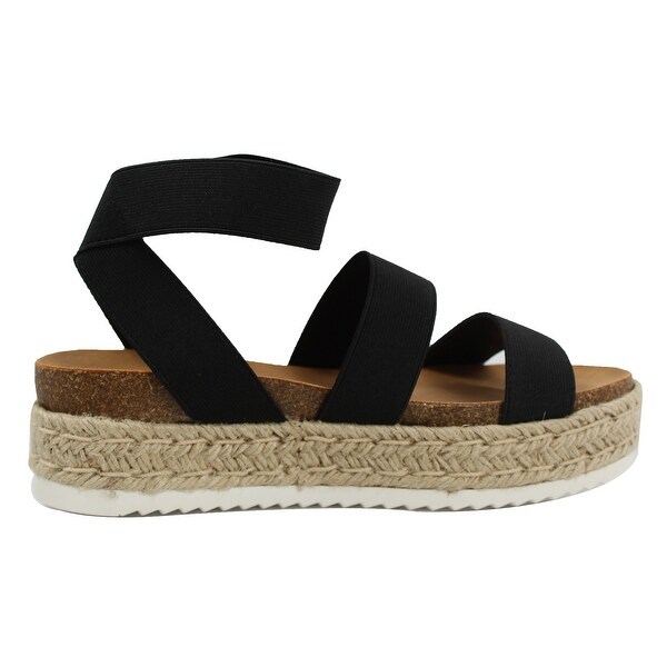 soda women's open toe ankle strap espadrille sandal