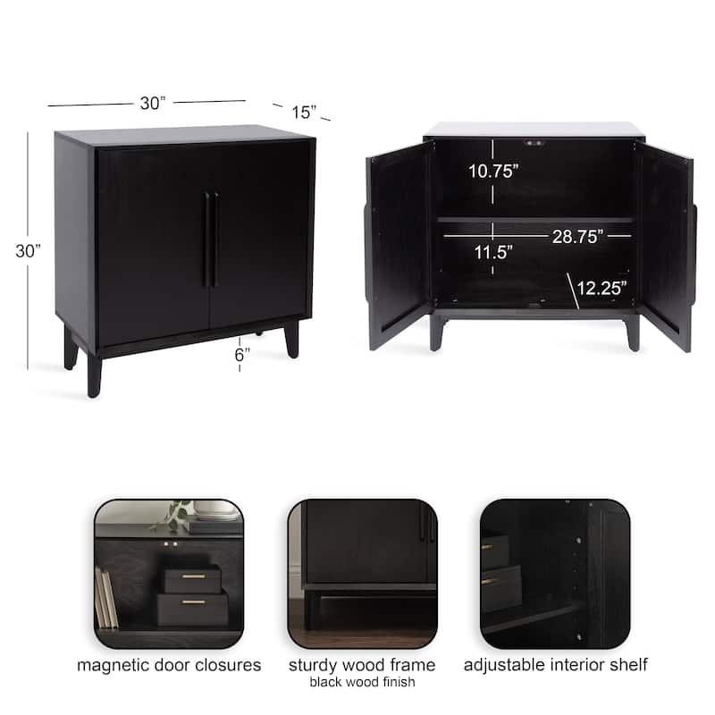 Kate and Laurel McCutcheon Floor Media Cabinet