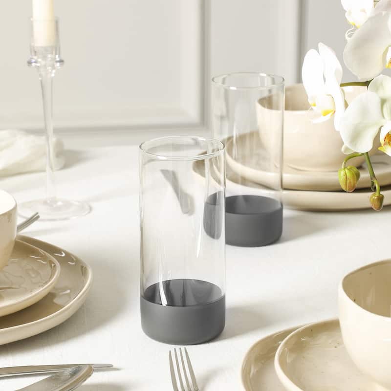 Stone Lain Mirella Stoneware, Borosilicate Glass Dinnerware Set