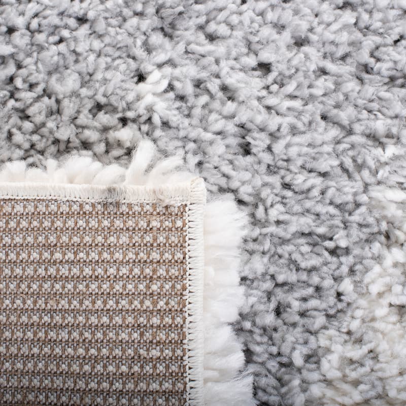 SAFAVIEH Fontana Shag Yaeko Modern Abstract 2-inch Thick Rug - Grey/Ivory - 5' 3" x 7' 6"