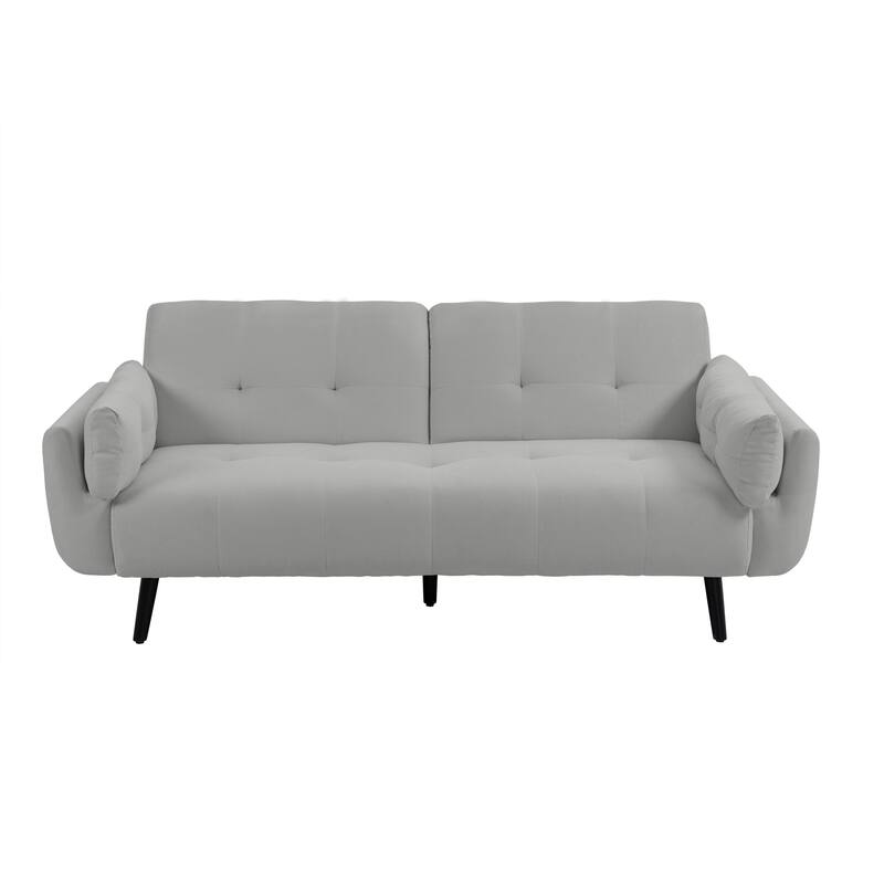 2Set Futon Convertible Sofa Bed Adjustable Reclining Sleeper