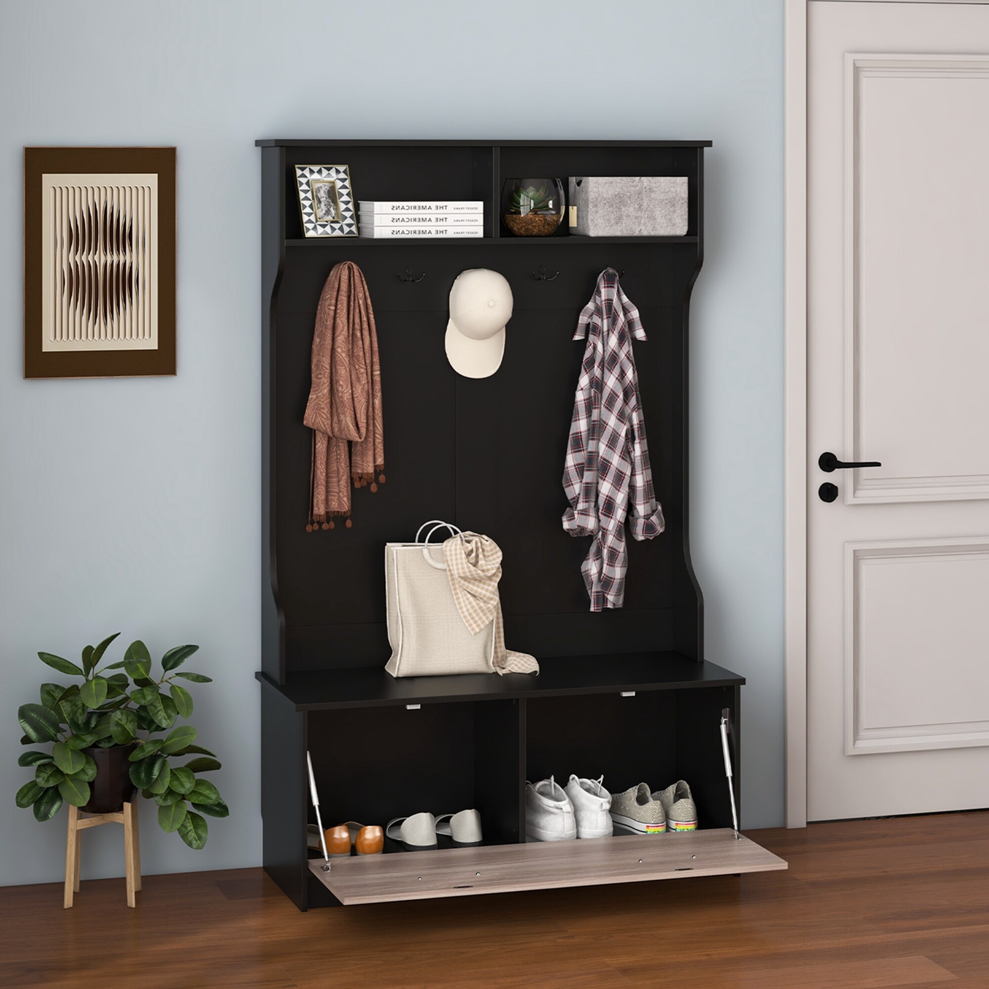 Hall Tree With Shoe Storage Bench – Free Woodworking