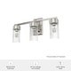 preview thumbnail 4 of 8, Hunter Gatz Ribbed Glass Vanity Wall Light - Bathroom - Glam, Fluted Glass - Damp Rated!