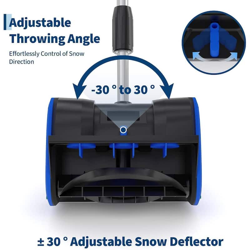 Cordless 12 inch Electric Snow Blower Corded, Snow Thrower for Walkways Deck - N/A