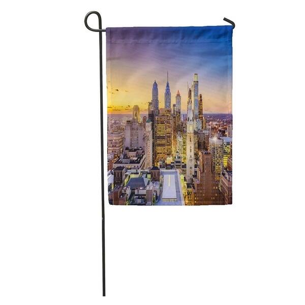 Shop Cityscape Philadelphia Pennsylvania Usa Downtown City Skyline Night Architecture Garden Flag Decorative Flag House On Sale Overstock 31359252