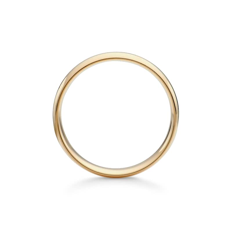 Clover Yellow Gold Comfort Fit Wedding Band