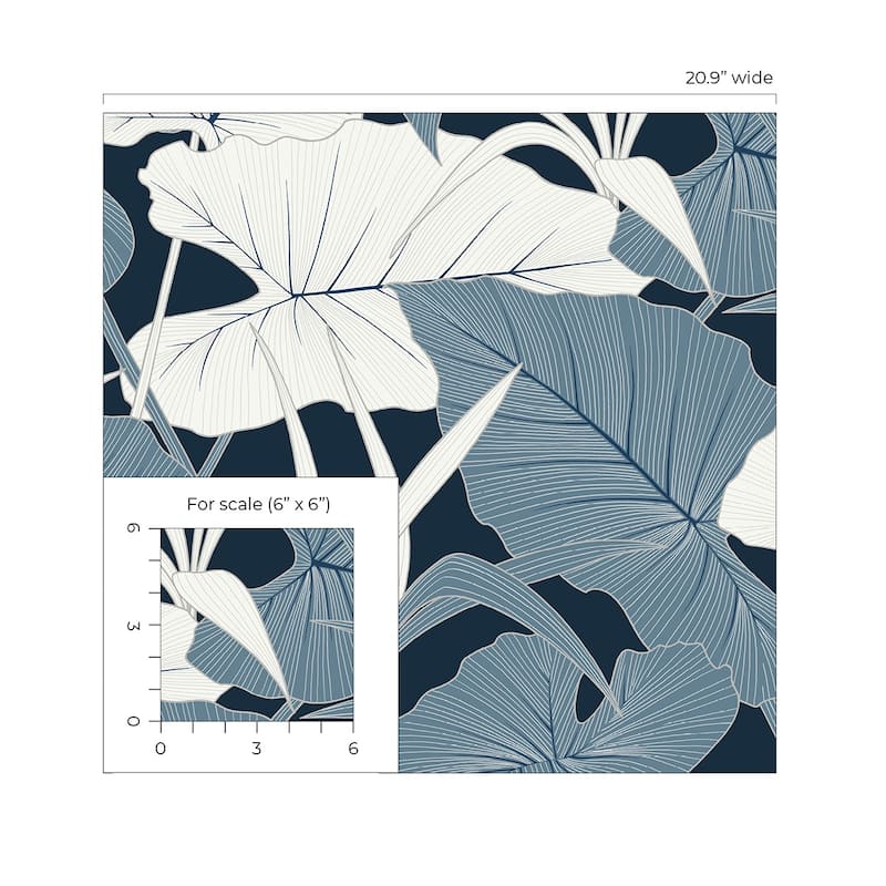 NextWall Elephant Leaves Peel and Stick Wallpaper