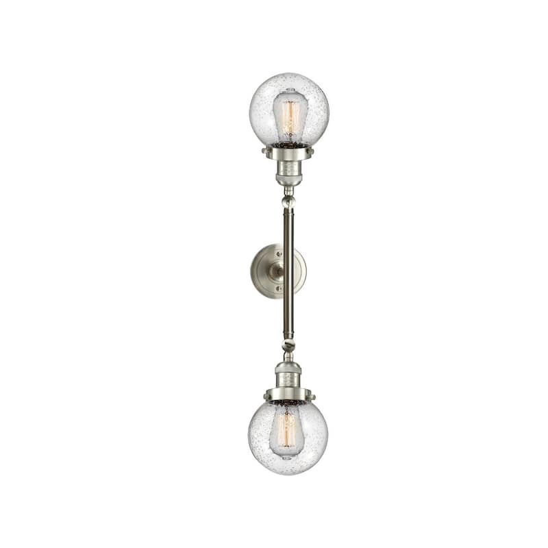 Innovations Lighting Beacon 2 Light 23" Wide Bathroom Vanity Light - Brushed Satin Nickel / Seedy