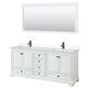 Option White / Carrara Cultured Marble Top / Matte Black
