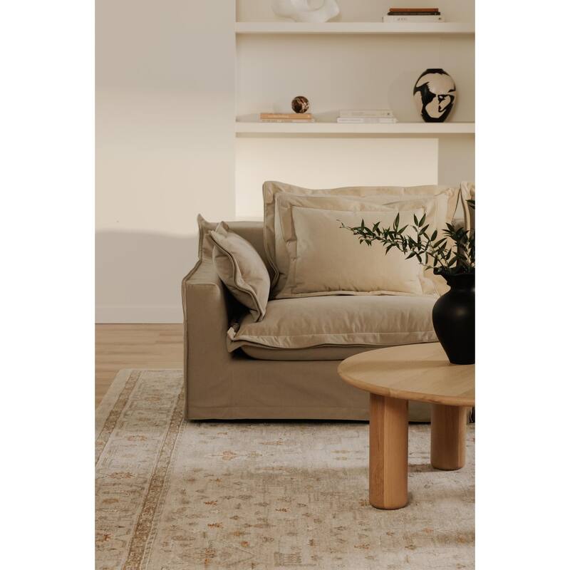NADAAL STUDIOS Morgan, Ottoman With Livesmart Performance Fabric