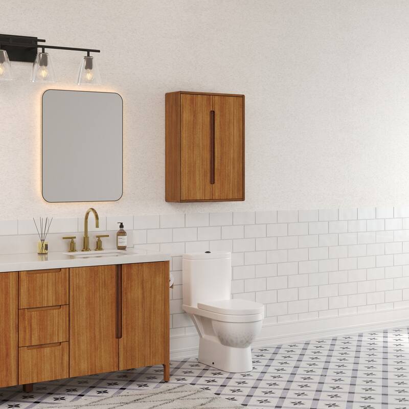 Sequoia 24 In. W x 33 In. H x 8 In. D Bath Storage Wall Cabinet in Mangowood