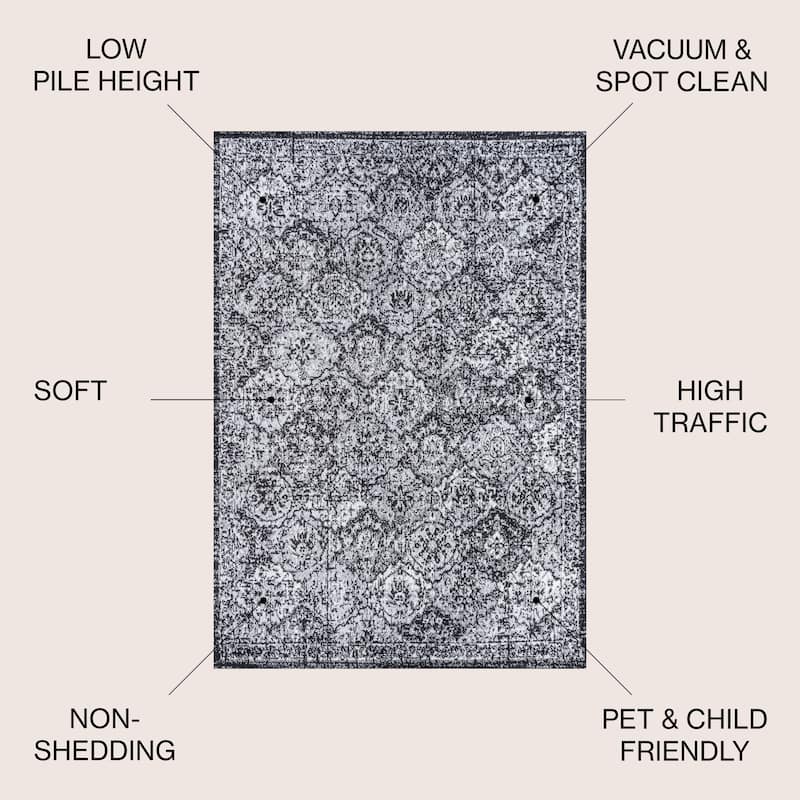 JONATHAN Y Minori Persian Boho Vintage Trellis Area Rug