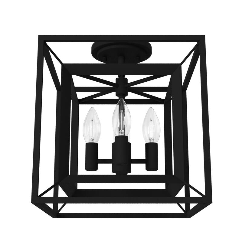 Hunter Doherty Convertible Pendant/ Semi-Flushmount - Kitchen Island, Entry, Dining - Industrial, Contemporary, Transitional