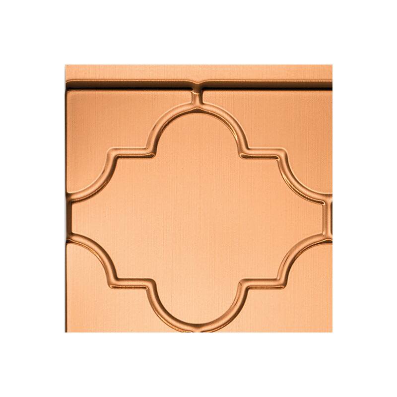 FASÄDE Monaco Decorative Vinyl Backsplash Panel - 6x6 Inch Sample - Polished Copper