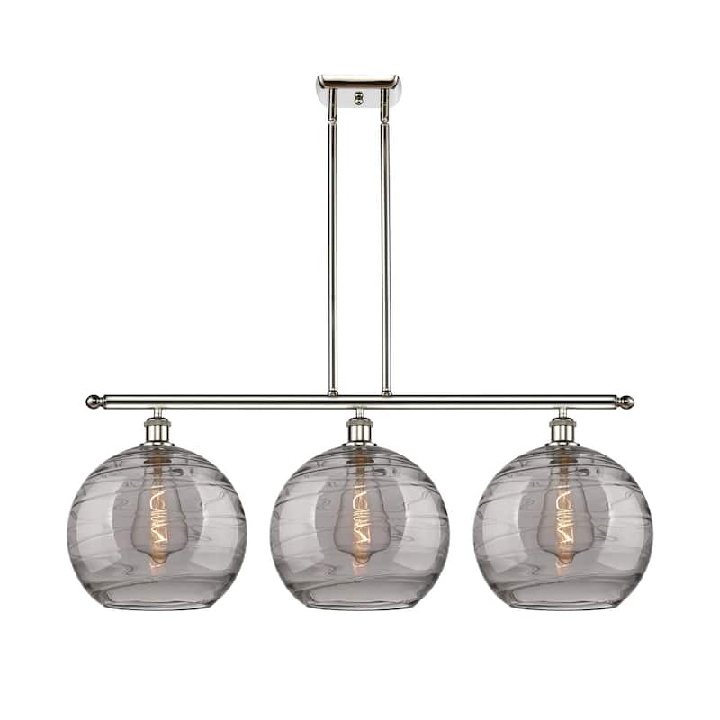 Innovations Lighting 516-3I 14 39 Athens Deco Swirl Chandelier Athens - Polished Nickel