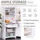 preview thumbnail 4 of 23, HOMCOM Kitchen Buffet Hutch Wooden Storage Cupboard with Framed Glass Door, Drawer and Microwave Space - 27"x15.75"x64.5"
