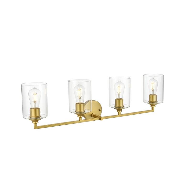 Roman 1 Light Black and Clear Bath Sconce