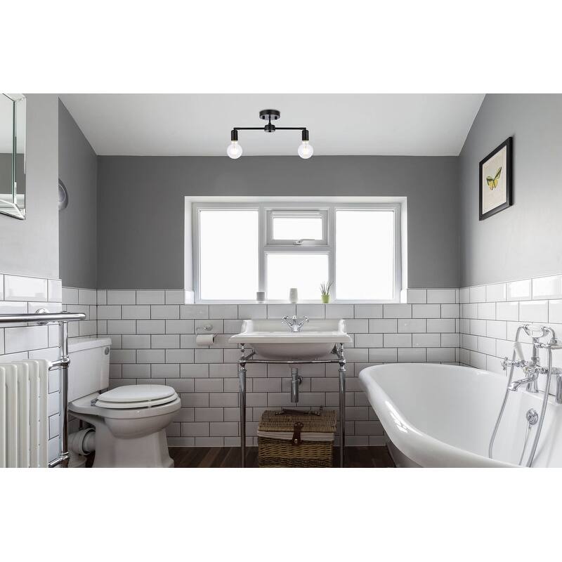 Ezra 2 Light Flush Mount - 4.7 Inch