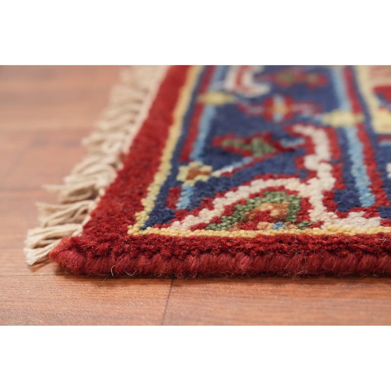 Hand Knotted Oriental 100% Wool Carpet Traditional Medallion Red Heriz (serapi) Area Rug - 3' 0'' X 2' 0''