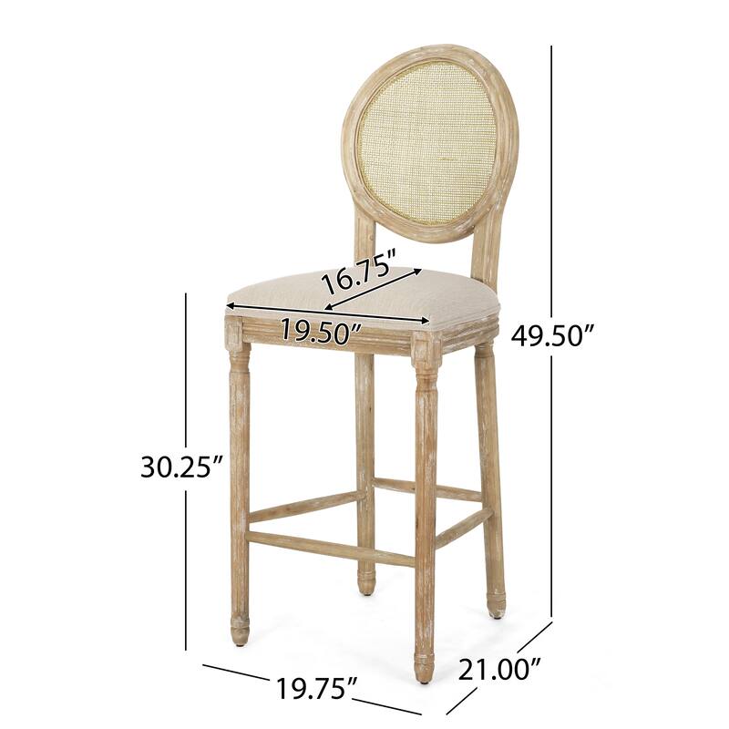 Barstool Mp2 (Set Of 2) - Beige+Natural