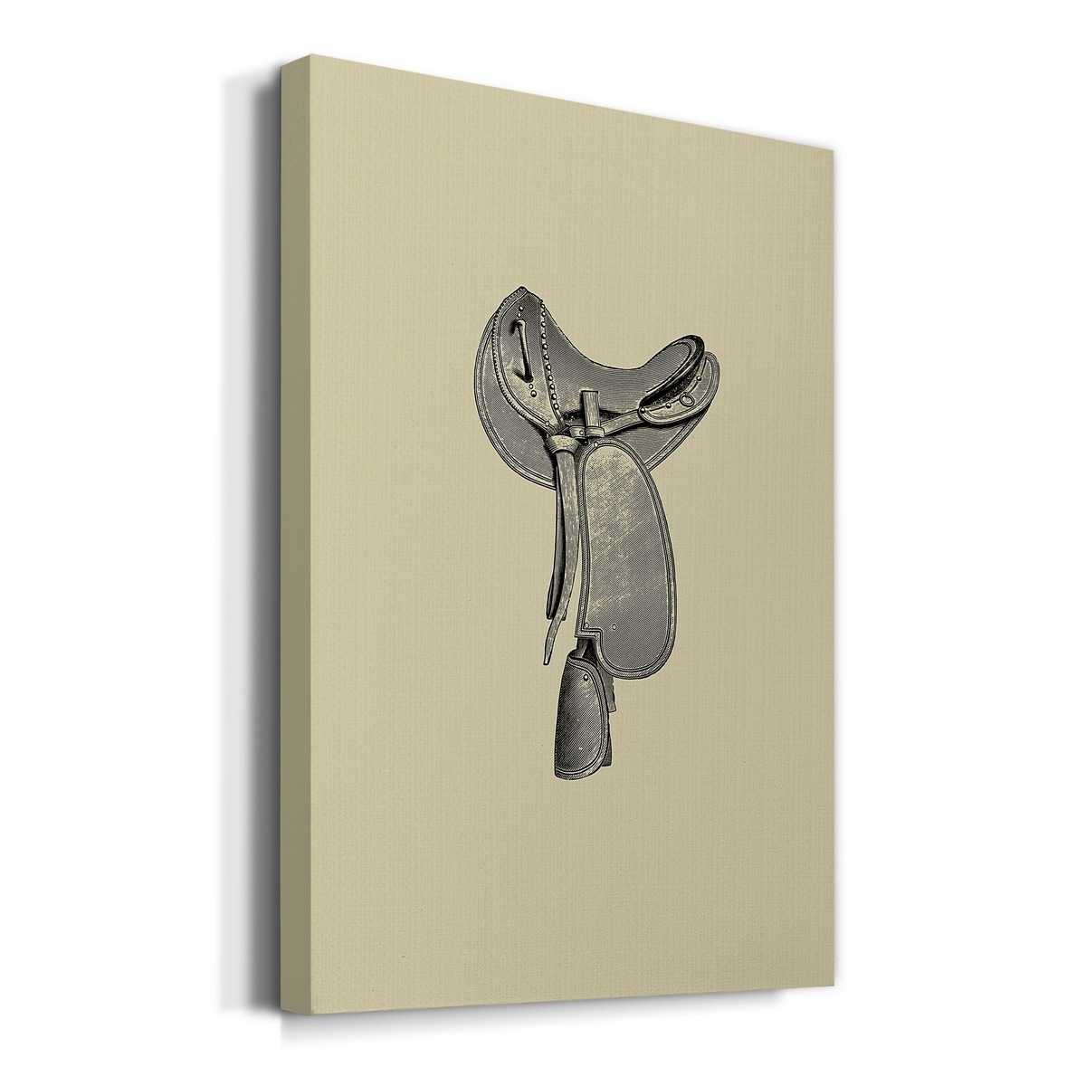 Gallery Wrap Saddle Leather Canvas Art