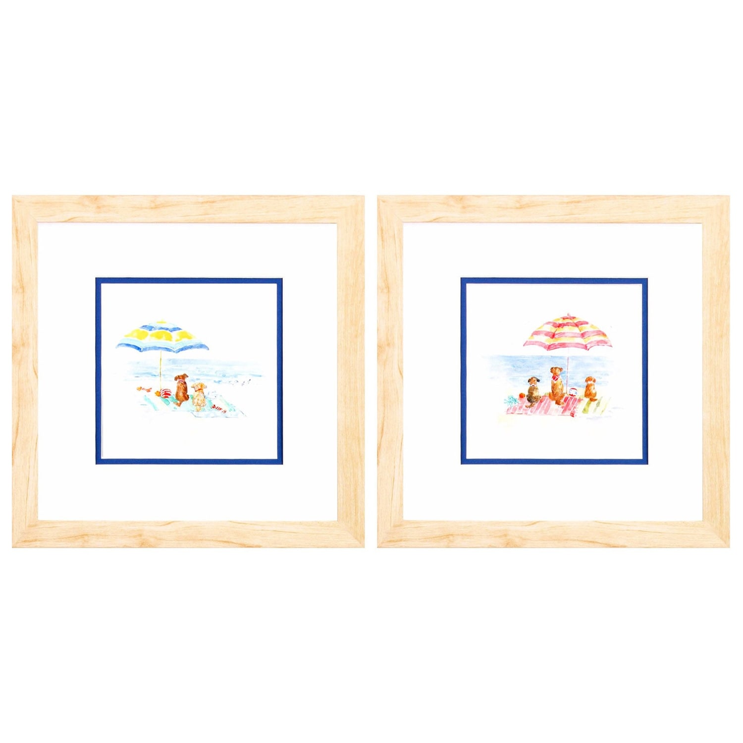 Propac Images Dog Days of Summer Set of 2 Wall Art - Blue