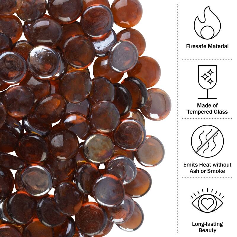 Pure Garden 10lbs Fire Pit Glass - Glass Rocks