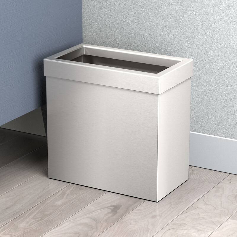 Gatco 11-1/4" Stainless Steel Rectangular Waste Basket