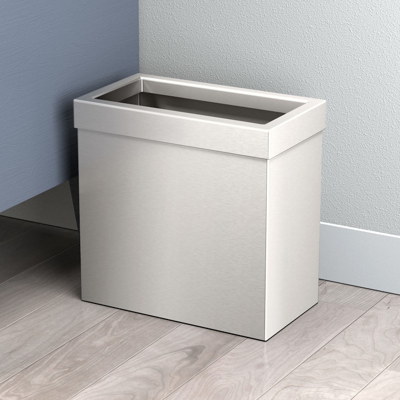 Gatco 1916 11.4 Liter Stainless Steel Free Standing Trash Can
